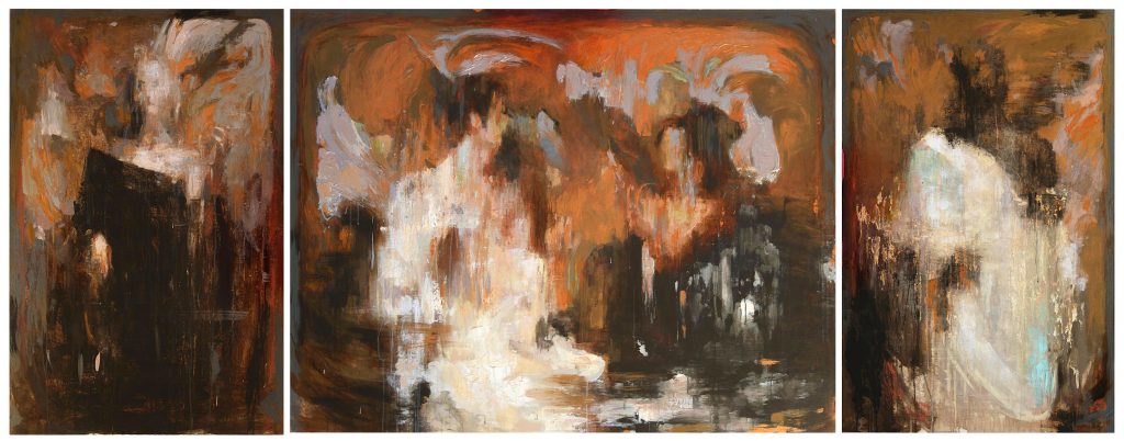 01- The set of Destruction - Acrylic and Oil on Canvas - 140 x 360cm – 2013