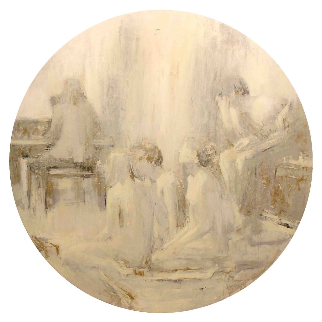 01-Series of Noise - In Praise of Pasolini -Oil on Canvas - 190 Diameter cm – 2018 cm