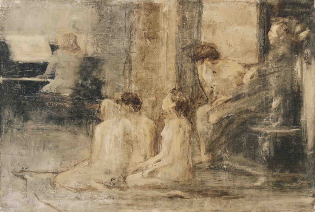 04- Series of Noise - In Praise of Pasolini -Tar and Oil on Cardboard -100x70 cm - 2015