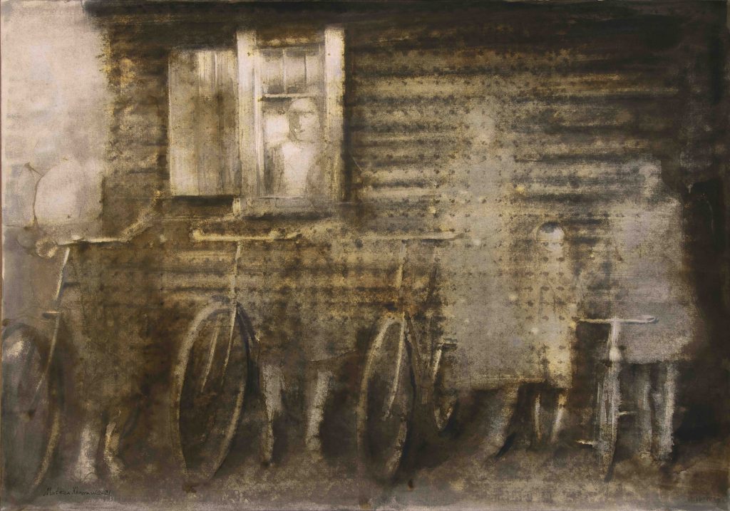 Series of Ghosts Wandering History Metal Pen & Ink on Cardboard 100 x 70 cm 2022