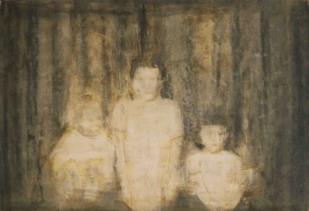 Series of Memorial Photos Metal Pen & Ink on Cardboard 100 x 70 cm 2022 (1)