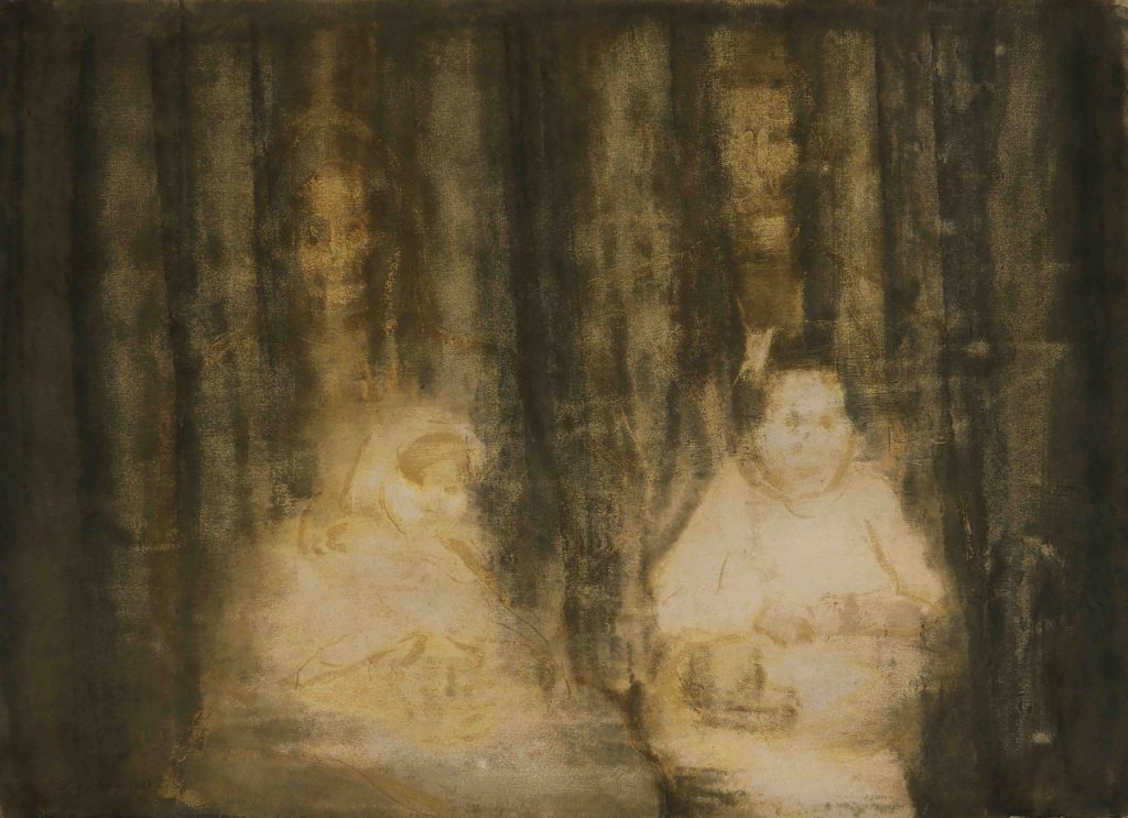 Series of Memorial Photos Metal Pen & Ink on Cardboard 100 x 70 cm 2022 (3)