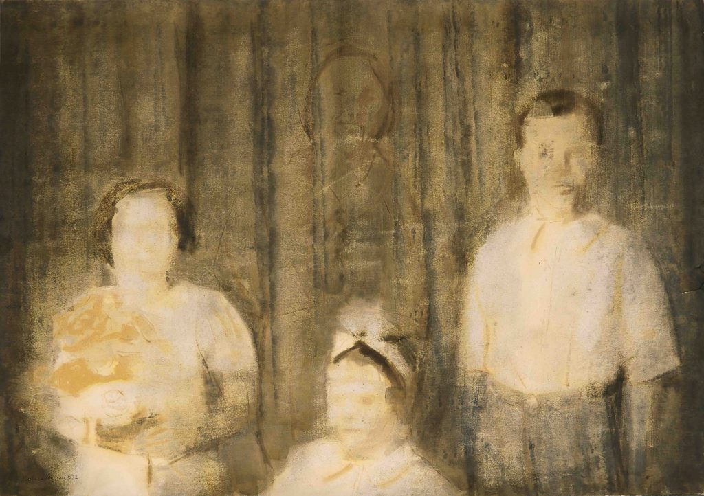 Series of Memorial Photos Metal Pen & Ink on Cardboard 100 x 70 cm 2022 (7)